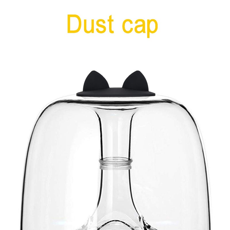 SUNMON HK Aura Studio 4 Speaker Anti-dust Cover - Silicone Lip for Harman Kardon Soundsticks 2, 3, 4 and Aura Studio 1, 2, 3, 4 Bluetooth Transparent Speaker System (Cat Black) - Image 2